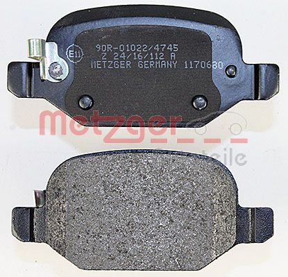 METZGER 1170680 Bremsbelagsatz, Scheibenbremse